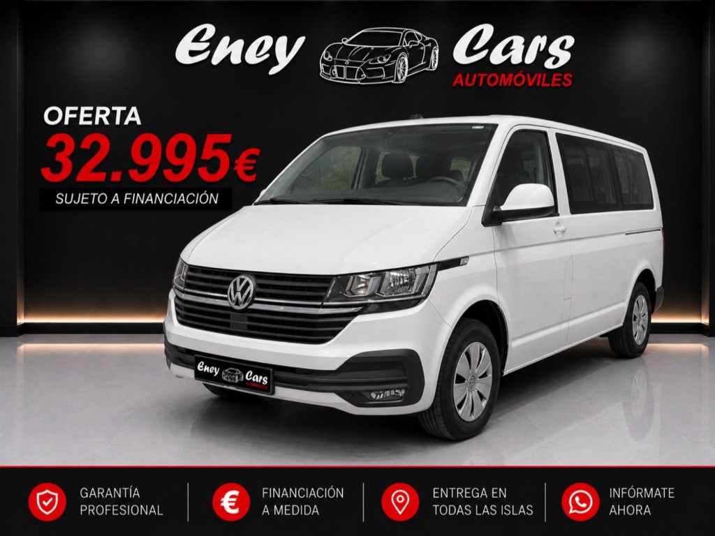 -- VOLKSWAGEN TRANSPORTER 2.0 TDI BMT 110CV 9 PLAZAS -- DESDE 467€ AL MES